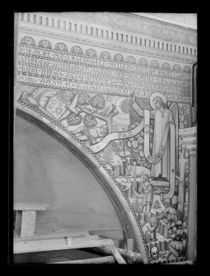 Affreschi e graffiti nella chiesa del Sacro Cuore a Lugano - cappella dei SS. Michele e Francesco