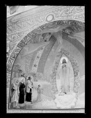 Affreschi e graffiti nella chiesa del Sacro Cuore a Lugano - cappella del Cuore immacolato di Maria
