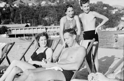 Il generale Mark Clark al Lido di Lugano