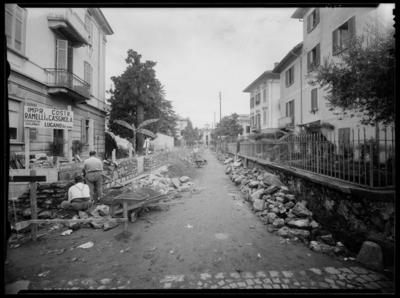 Lavori in Via Landriani a Lugano
