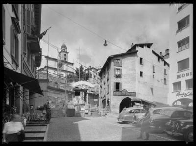 Demolizione del palazzo del Vecchio Pretorio in Piazza Cioccaro a Lugano