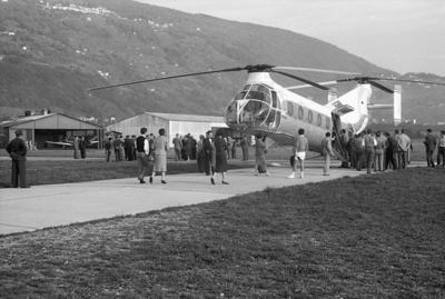 Inaugurazione del collegamento di linea sperimentale in elicottero Lugano - Malpensa - Milano