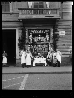 Vetrina della macelleria Pusterla a Lugano
