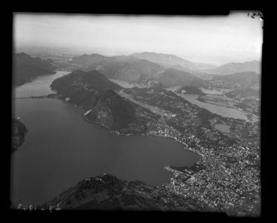 Veduta del golfo di Lugano verso meridione