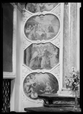 Particolare del ciclo di affreschi nella chiesa di S. Agata a Cadro