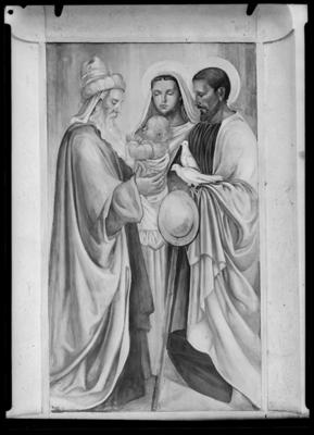 Dipinto murale "Presentazione di Gesù bambino al Tempio" di Ponziano Togni a Morcote
