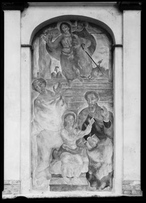 Dipinto murale "La Disputa" di Felice Filippini a Morcote