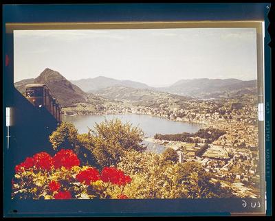 Veduta di Lugano dalle pendici del Monte Brè