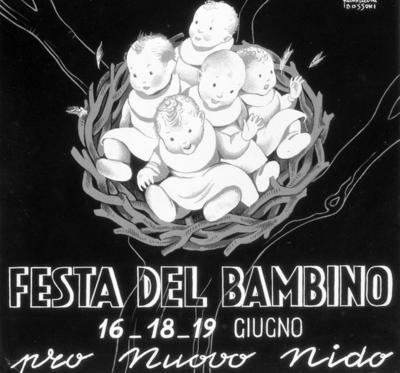 Manifesto Festa del bambino, 16-18-19 giugno 1938