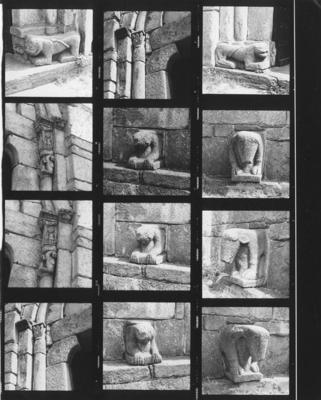 Dettagli delle sculture romaniche della chiesa di S. Nicolao a Giornico