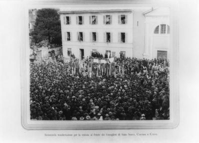 Manifestazione politica per l'insediamento in Consiglio di Stato di Rinaldo Simen, Luigi Colombi e Curzio Curti