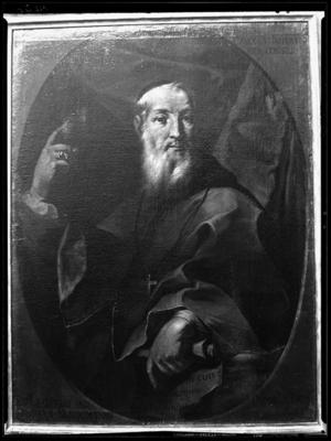 Dipinto su tela che ritrae un frate, nella chiesa della Santissima Trinità dei frati Minori Cappuccini a Lugano