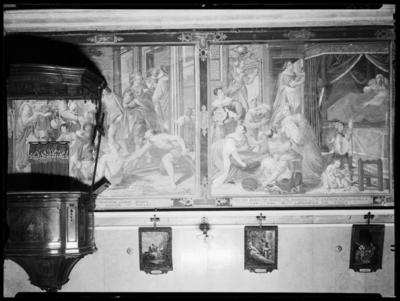 Affresco raffigurante la Nascita di San Rocco nella chiesa di S. Rocco a Lugano
