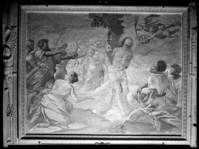 Affresco raffigurante il Martirio di San Sebastiano nella chiesa di S. Rocco a Lugano