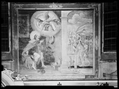 Affresco raffigurante l'arrivo di San Rocco in Francia nella chiesa di S. Rocco a Lugano