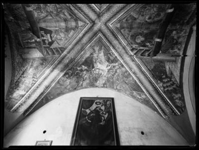 Affreschi tardogotici sulla volta a crociera della chiesa parrocchiale di S. Fedele a Verscio