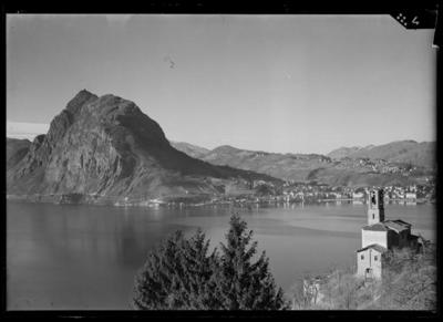 Chiesa di S. Giorgio a Castagnola e golfo di Lugano