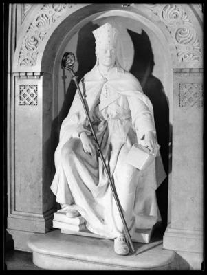 Statua di Sant'Abbondio per il pulpito della cattedrale di S. Lorenzo a Lugano