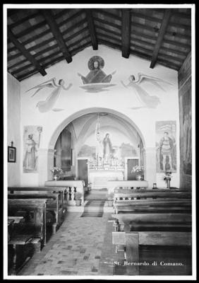 Interno della chiesa di S. Bernardo a Comano