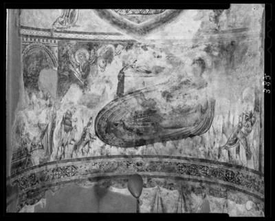 Dettaglio degli affreschi nel battistero di Riva San Vitale