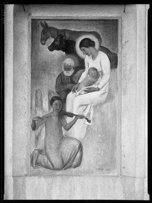 Dipinto murale "La Natività" di Pietro Chiesa a Morcote