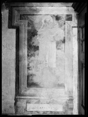 Affresco raffigurante San Carlo Borromeo nella chiesa di S. Maria del Sasso a Morcote