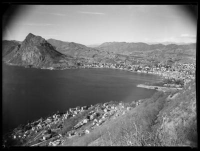 Lugano e Monte San Salvatore dal Monte Brè